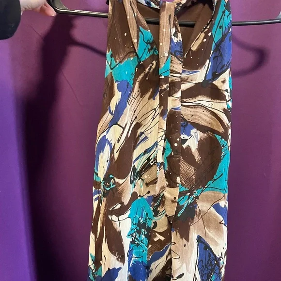 Abstract Patterned Ruffle Shirt - Picture 3 of 10